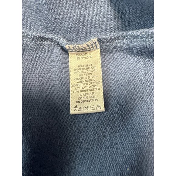 Quacker Factory Rhinestone and Stud French Terry Long Sleeve Top Women's Size 2X - Picture 5 of 7